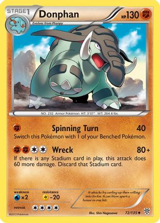 Image of Donphan (72/135) [Black & White: Plasma Storm]