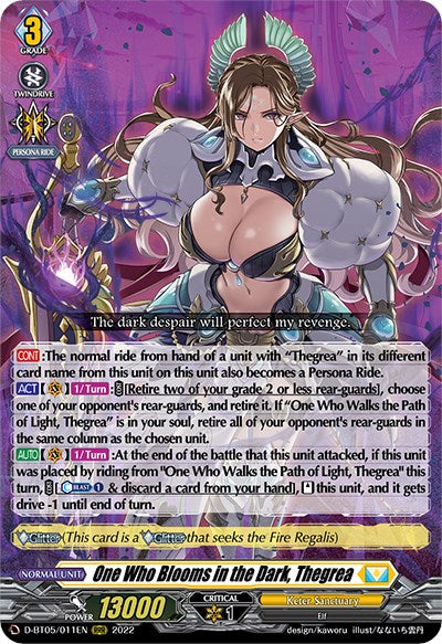 Image of One Who Blooms in the Dark, Thegrea (D-BT05/011EN) [Triumphant Return of the Brave Heroes]