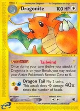 Image of Dragonite (43/165) [Expedition: Base Set]