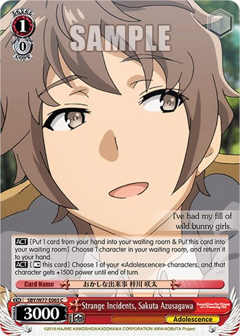 Image of Strange Incidents, Sakuta Azusagawa [Rascal Does Not Dream of a Dreaming Girl]