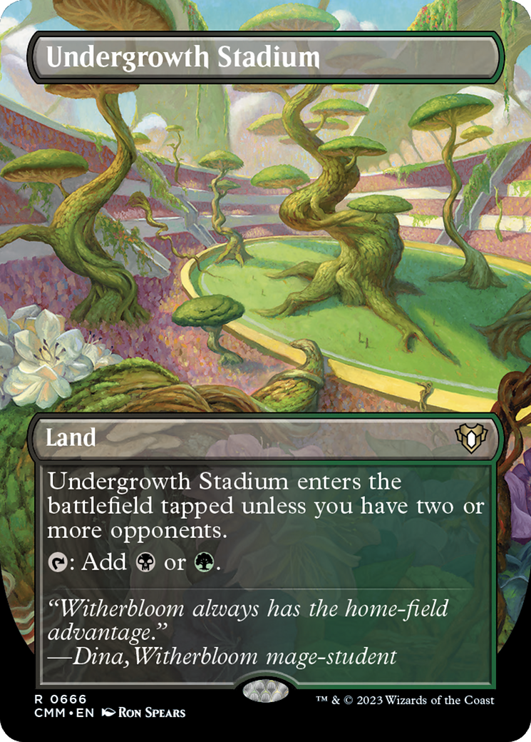 Image of Undergrowth Stadium (Borderless Alternate Art) [Commander Masters]