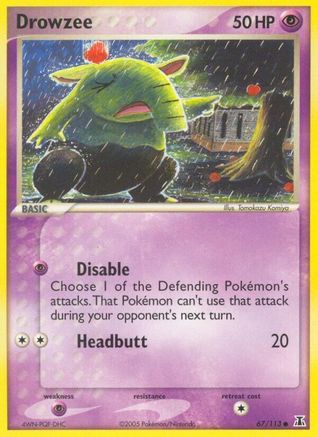 Image of Drowzee (67/113) (Stamped) [EX: Delta Species]