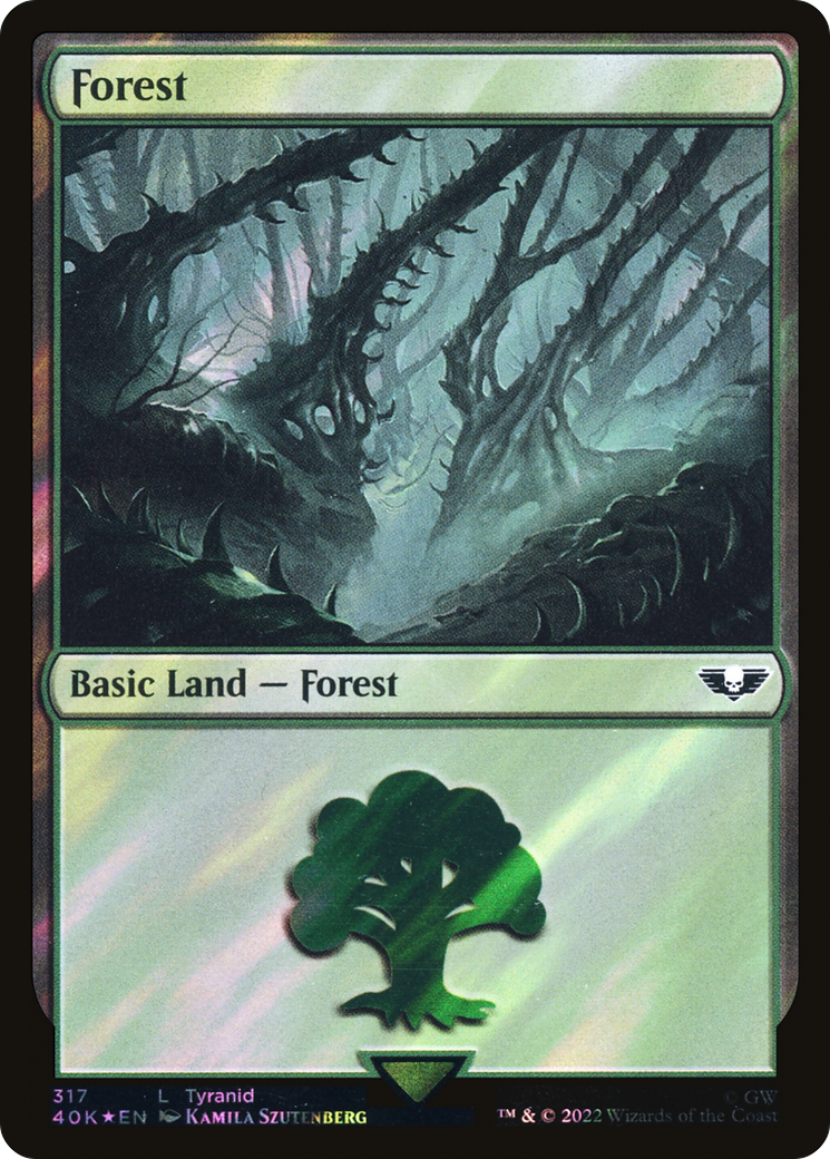 Image of Forest (317) (Surge Foil) [Warhammer 40,000]