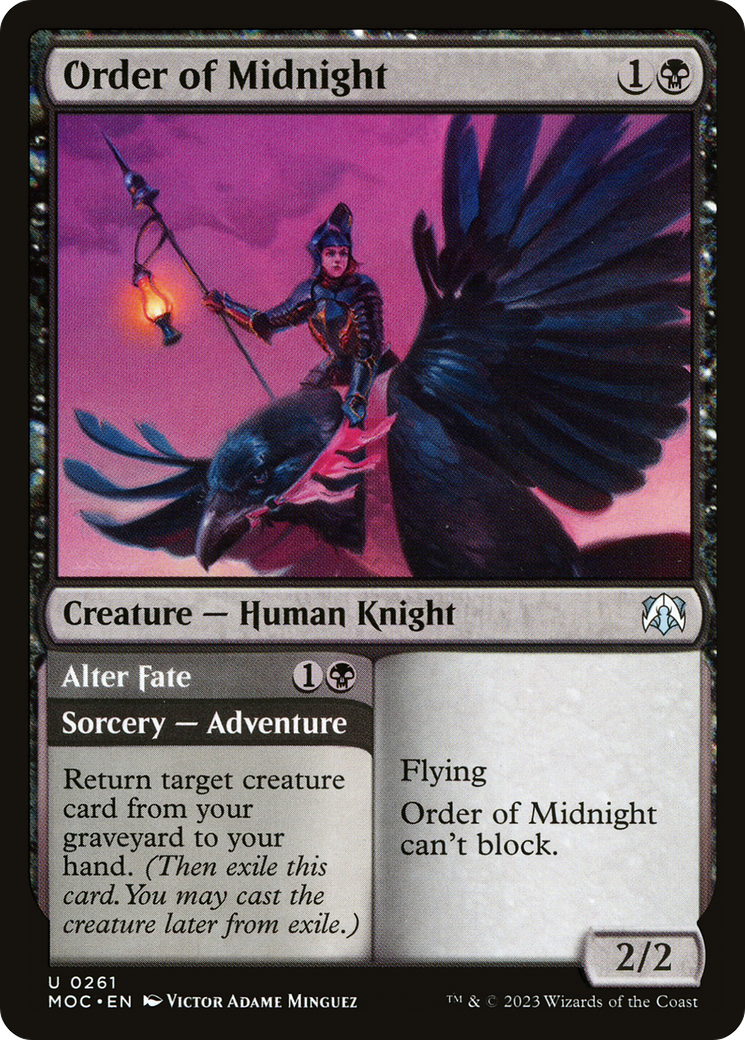 Image of Order of Midnight // Alter Fate [March of the Machine Commander]