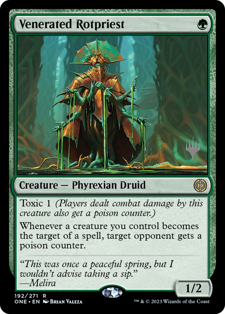 Image of Venerated Rotpriest (Promo Pack) [Phyrexia: All Will Be One Promos]