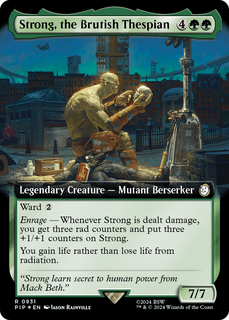 Image of Strong, the Brutish Thespian (Extended Art) (Surge Foil) [Fallout]