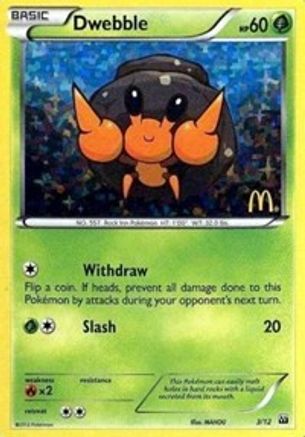 Image of Dwebble (3/12) [McDonald's Promos: 2012 Collection]