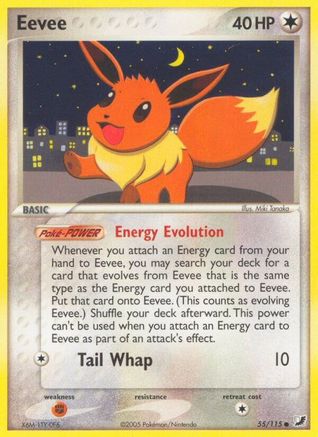 Image of Eevee (55/115) (Stamped) [EX: Unseen Forces]