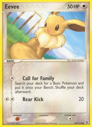 Image of Eevee (69/113) (Stamped) [EX: Delta Species]