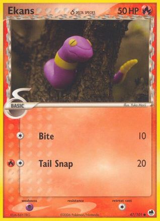 Image of Ekans (47/101) (Delta Species) (Stamped) [EX: Dragon Frontiers]
