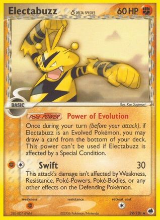 Image of Electabuzz (29/101) (Delta Species) (Stamped) [EX: Dragon Frontiers]