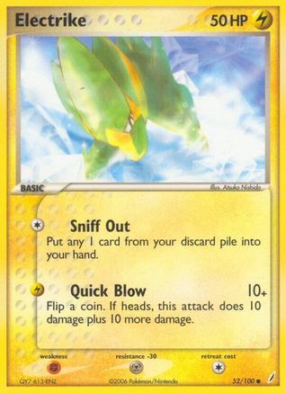Image of Electrike (52/100) (Stamped) [EX: Crystal Guardians]