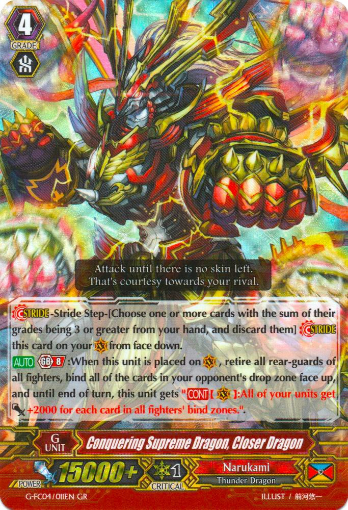 Image of Conquering Supreme Dragon, Closer Dragon (G-FC04/011EN) [Fighters Collection 2017]