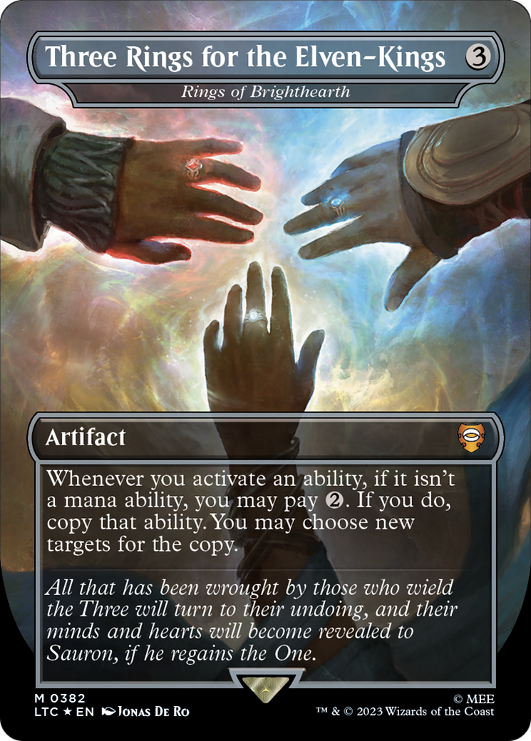 Image of Three Rings for the Elven-Kings - Rings of Brighthearth (Surge Foil) [The Lord of the Rings: Tales of Middle-Earth Commander]