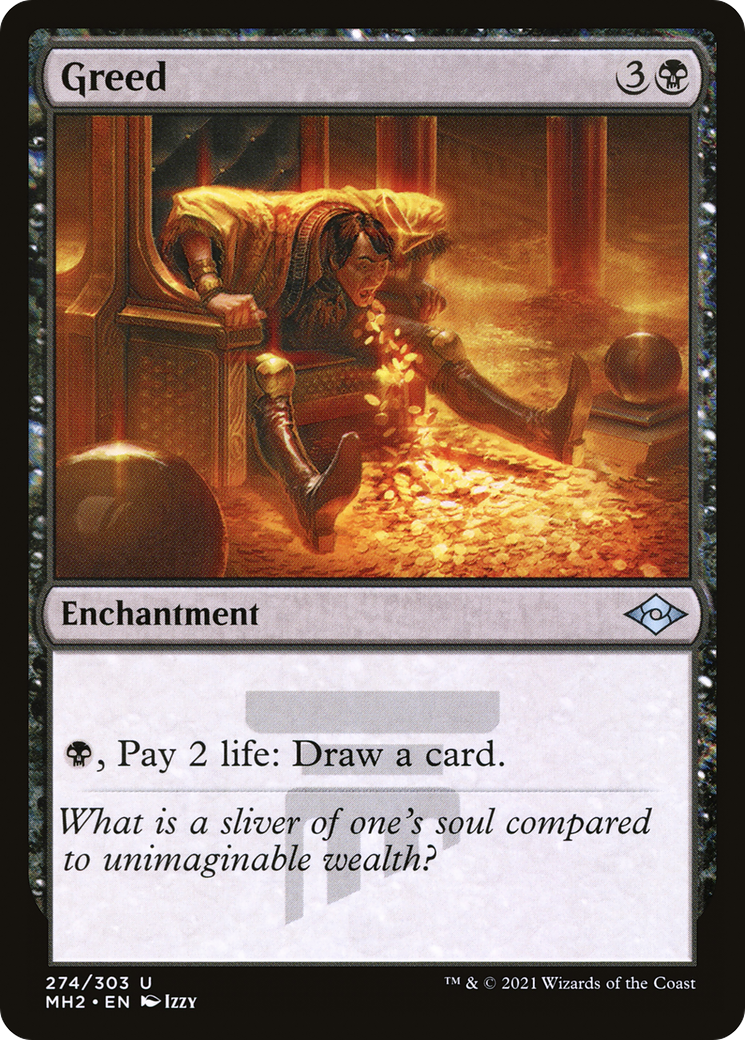 Image of Greed (MH2-274) - Modern Horizons 2 Etched Foil