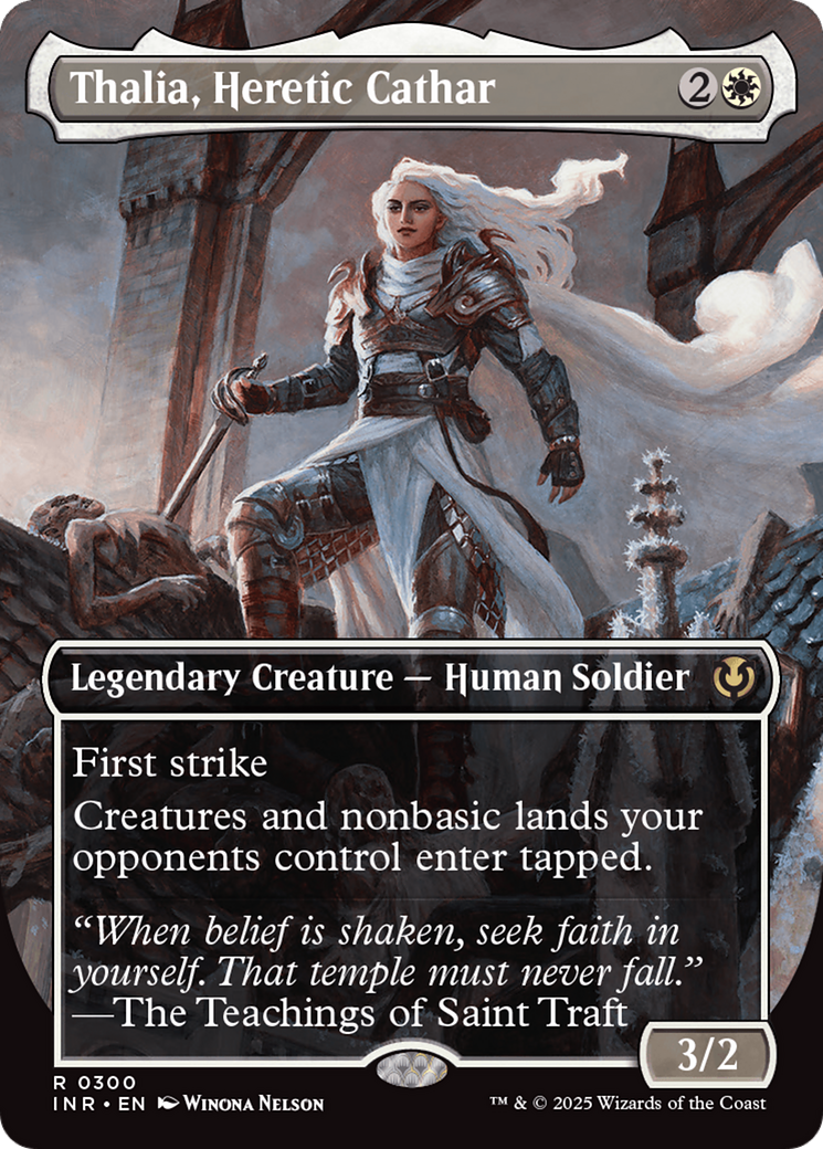 Image of Thalia, Heretic Cathar (borderless) [Innistrad Remastered]