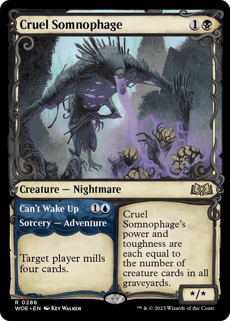 Image of Cruel Somnophage // Can't Wake Up (Showcase) [Wilds of Eldraine]
