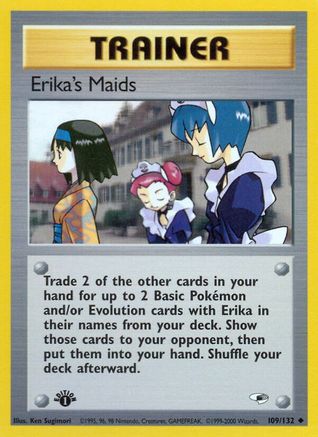 Image of Erika's Maids (109/132) [Gym Heroes 1st Edition]