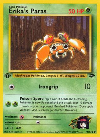 Image of Erika's Paras (71/132) [Gym Challenge 1st Edition]