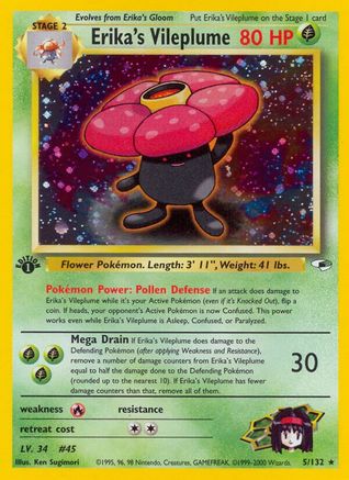 Image of Erika's Vileplume (5/132) [Gym Heroes 1st Edition]
