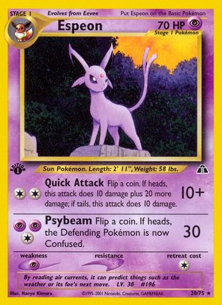 Image of Espeon (20/75) [Neo Discovery 1st Edition]