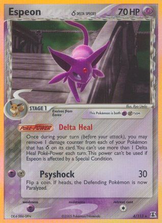 Image of Espeon (4/113) (Delta Species) (Stamped) [EX: Delta Species]