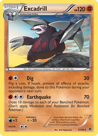 Image of Excadrill (57/98) [Black & White: Emerging Powers]