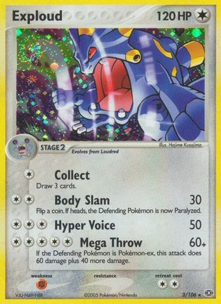 Image of Exploud (3/106) (Stamped) [EX: Emerald]