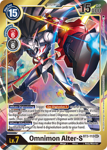 Image of Omnimon Alter-S [BT3-112] (Alternate Art) [Release Special Booster Ver.1.5]