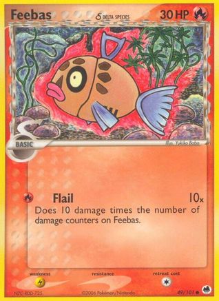 Image of Feebas (49/101) (Delta Species) (Stamped) [EX: Dragon Frontiers]