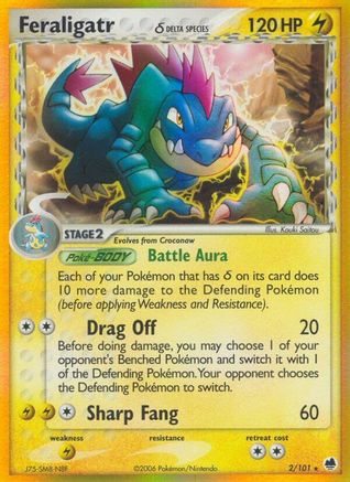 Image of Feraligatr (2/101) (Delta Species) (Stamped) [EX: Dragon Frontiers]