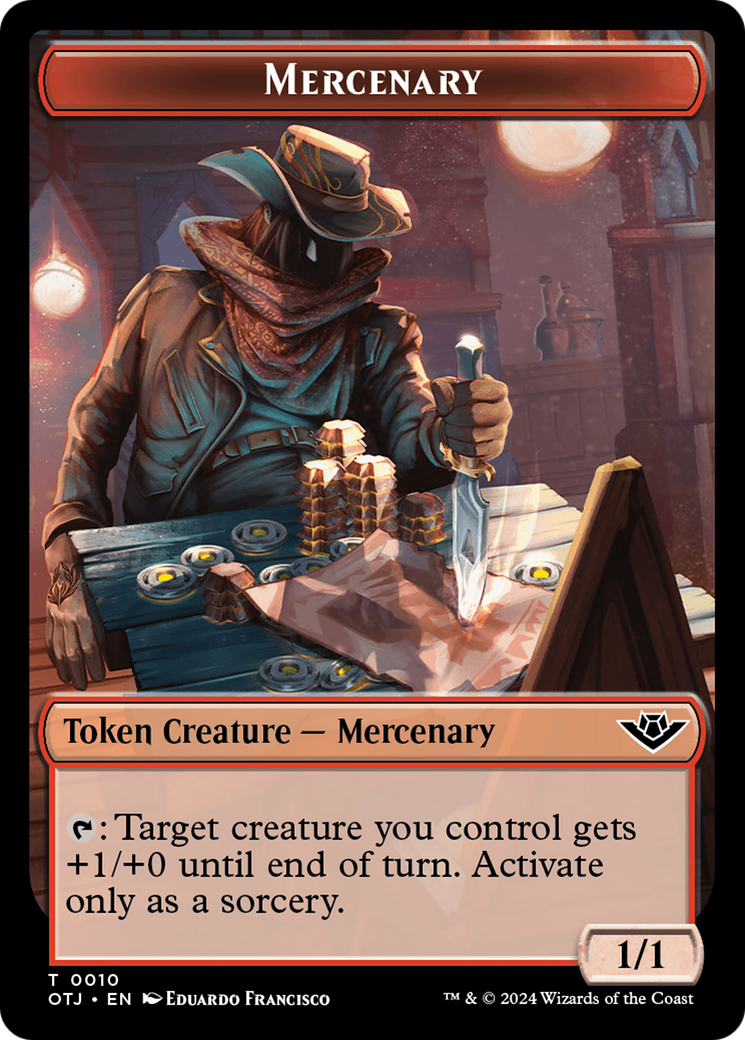 Image of Mercenary Token [Outlaws of Thunder Junction Tokens]