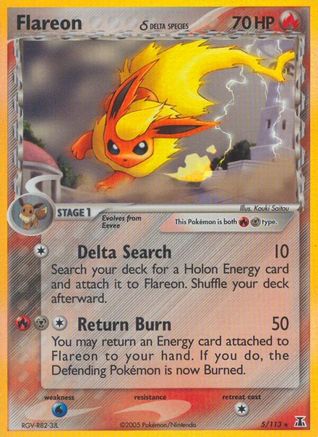 Image of Flareon (5/113) (Delta Species) (Stamped) [EX: Delta Species]