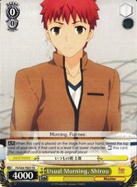 Image of Usual Morning, Shirou (FS/S34-TE03 TD) [Fate/Stay Night [Unlimited Blade Works]]