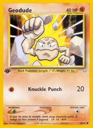 Image of Geodude (44/64) [Neo Revelation 1st Edition]
