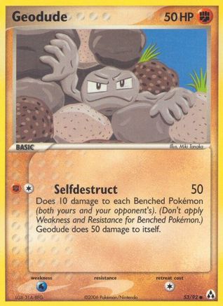 Image of Geodude (53/92) (Stamped) [EX: Legend Maker]