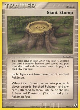 Image of Giant Stump (75/92) (Stamped) [EX: Legend Maker]