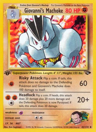 Image of Giovanni's Machoke (42/132) [Gym Challenge 1st Edition]
