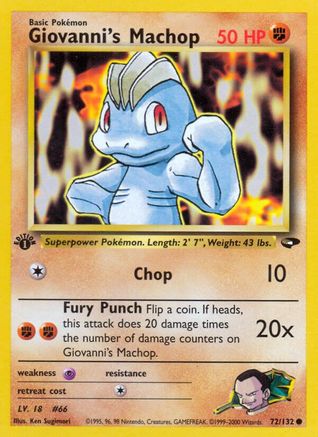 Image of Giovanni's Machop (72/132) [Gym Challenge 1st Edition]