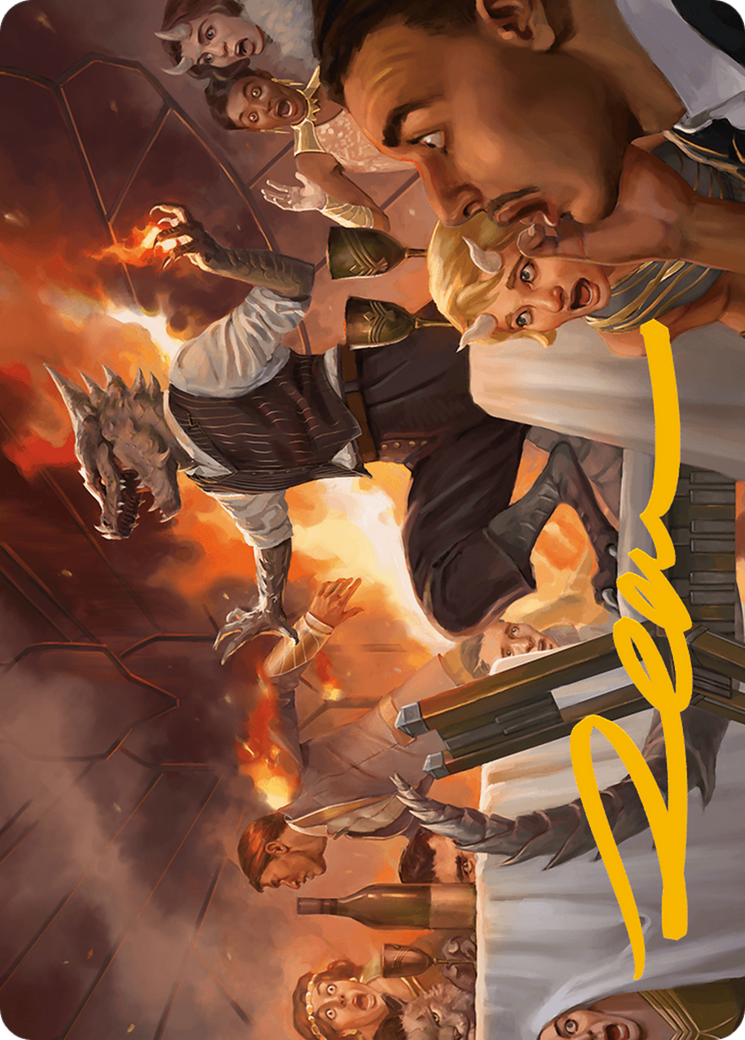 Image of Party Thrasher Art Card (Gold-Stamped Signature) [Modern Horizons 3 Art Series]