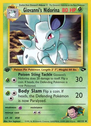 Image of Giovanni's Nidorina (44/132) [Gym Challenge 1st Edition]