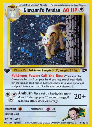 Image of Giovanni's Persian (8/132) [Gym Challenge 1st Edition]