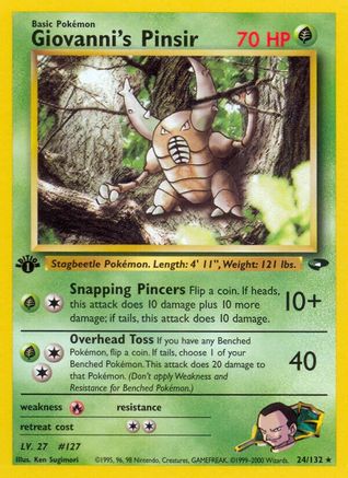 Image of Giovanni's Pinsir (24/132) [Gym Challenge 1st Edition]