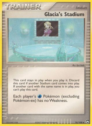 Image of Glacia's Stadium (76/108) (Stamped) [EX: Power Keepers]