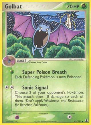Image of Golbat (43/113) (Stamped) [EX: Delta Species]