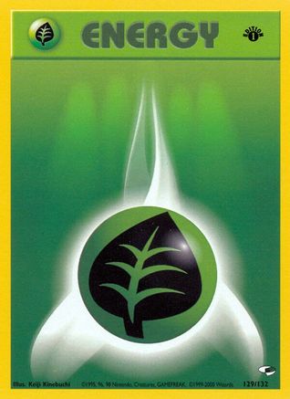 Image of Grass Energy (129/132) [Gym Heroes 1st Edition]