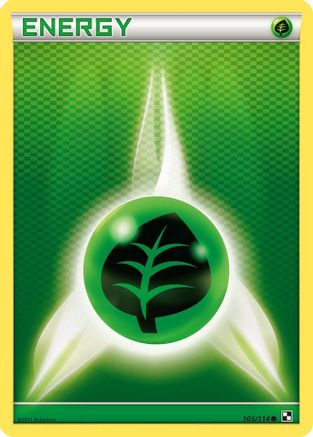 Image of Grass Energy (105/114) [Black & White: Base Set]
