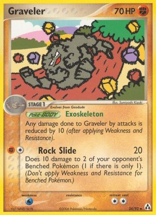 Image of Graveler (34/92) (Stamped) [EX: Legend Maker]