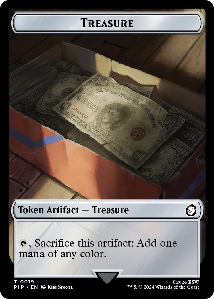 Image of Treasure (0019) // Zombie Mutant Double-Sided Token [Fallout Tokens]