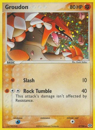 Image of Groudon (5/106) (Stamped) [EX: Emerald]